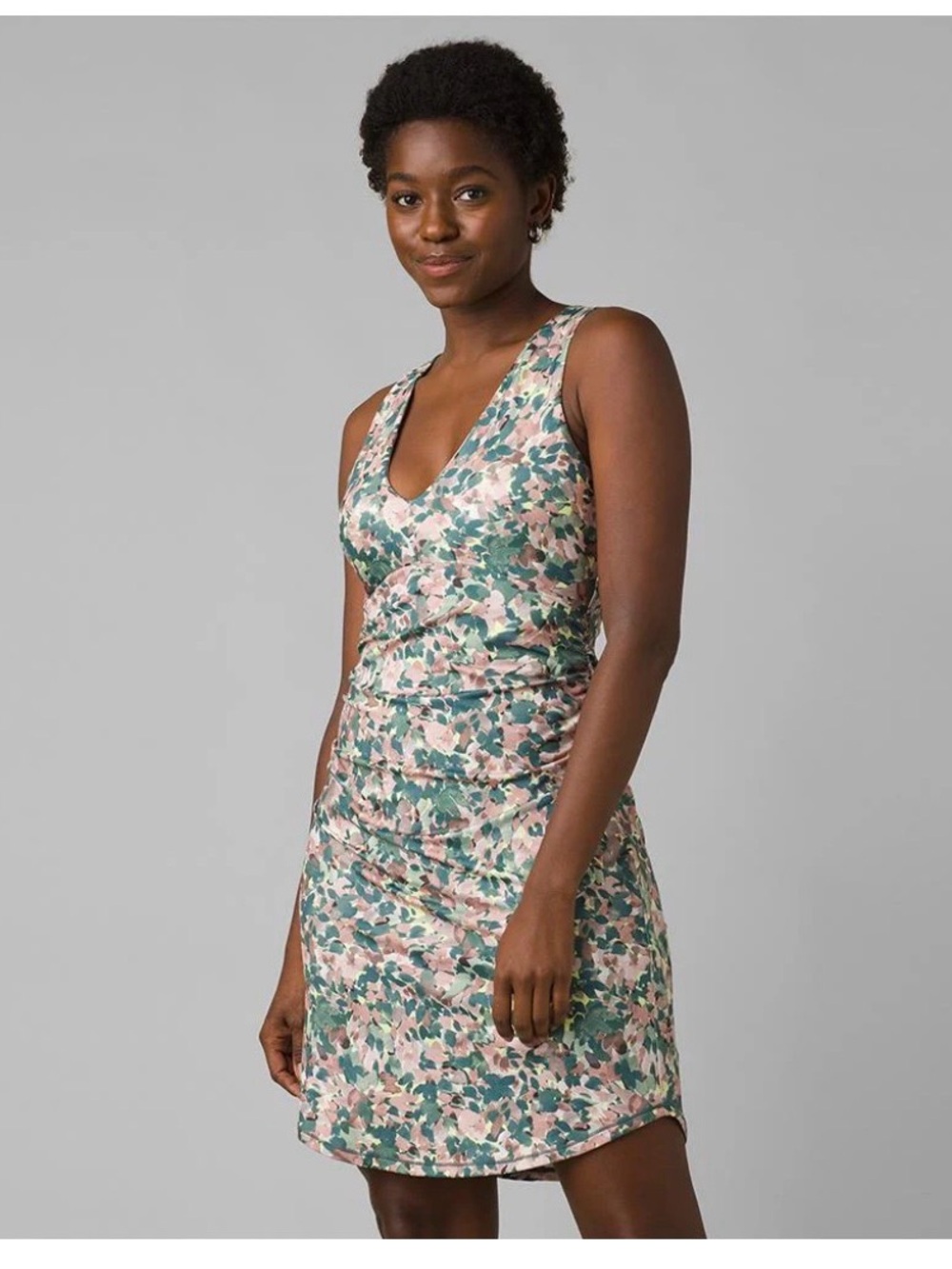 Prana Pearl Isla Dress in White Garden